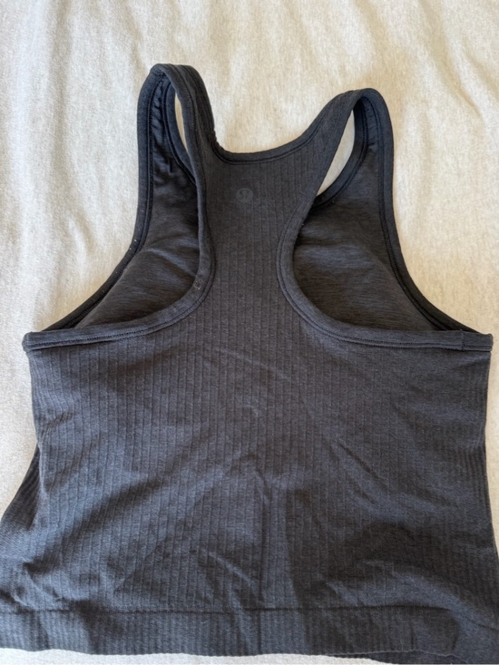 lululemon athletica Black Ribbed High-Neck Crop Tank size 4